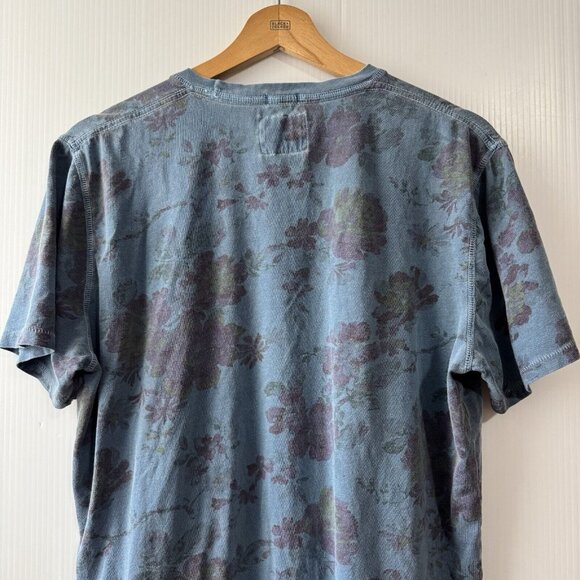 Vintage y2k Abercrombie & Fitch Garmen Dyed Floral Print T-shirt Top Sz L - Picture 13 of 14